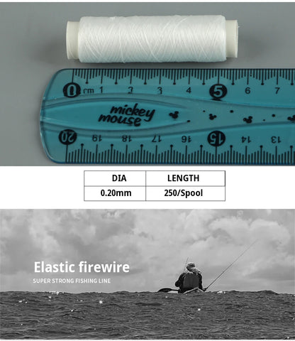 FTK 250M Strong Elastic Firewire Elastic Line 0.2mm Fishing Line Japan Fishing Thread fishing Tools Fishing tackle