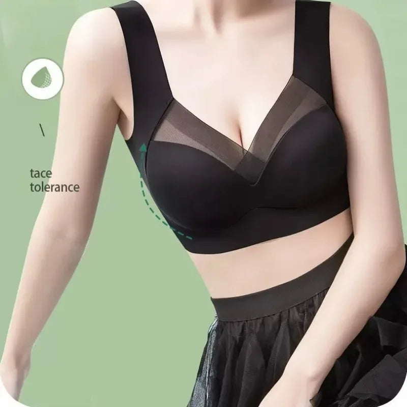 Soft Support Seamless Underwear Comfortable Gathering No Steel Ring Collection Light Thin Breathable Bra Style
