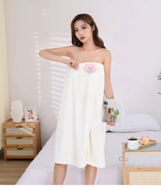 Bath Towel Household Women Wearable Wrap Adults Absorb Water Quick Dry  Skirt Long Style Bathroom Washable Bathrobe Sexy Towels