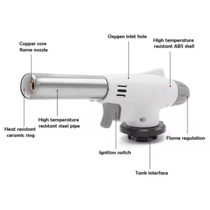 Portable Flame Gun, Cooking Spontaneous Combustion Butane Gas Torch, Lighter, Welding Burner, Gas Torch Barbecue Camping Cooking