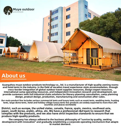 Outdoor Camping Tents, Hotel Camping Bases, Large Wooden House Accommodation, Suitable for Camping, Customizable Large Capacity