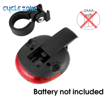 Bicycle Rear Light Red Tail Light LED Night Safety Warning Light Cycling Taillight Easy to Install Lantern for Bike Accessories