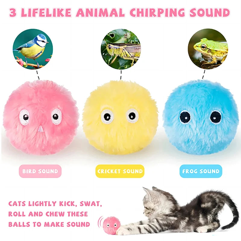 Smart Cat Toys Interactive Ball Catnip Cat Training Toy Pet Playing Ball Pet Squeaky Supplies Products Toy for Cats Kitten Kitty