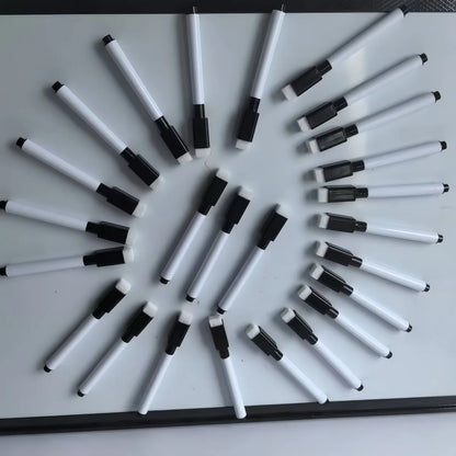 25Pcs Black Dry Erase Markers with Eraser Cap White Board Mini Dry erase Markers for Office School Supplies