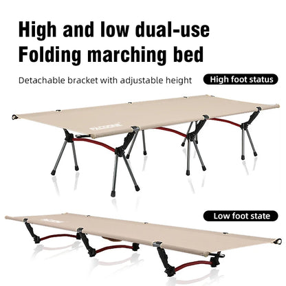 PACOONE Camping Cot  Folding Camping Bed Portable Outdoor Bed Comfortable Sleeping Cots for Adults & Kids Camping, Travel, RV