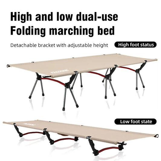 PACOONE Camping Cot  Folding Camping Bed Portable Outdoor Bed Comfortable Sleeping Cots for Adults & Kids Camping, Travel, RV