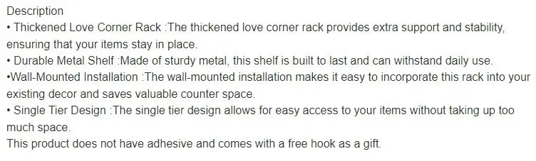 Toilet Storage Rack Bathroom Shelf No-Drill Corner Shelf Shower Wall Mounted Shelf Bracket Bathroom Accessory Organizer Shampoo