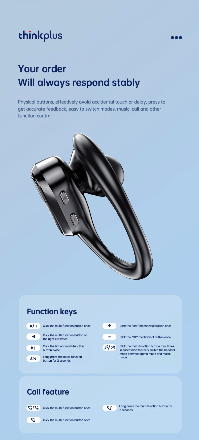 Original Lenovo XT80 Sports Wireless Earphones with Mics, LED Power Display,Hifi Stereo Sound Bluetooth 5.3 TWS HeadphHeadphones