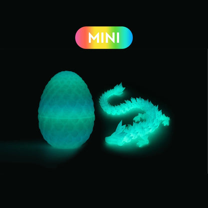 22cm 3D Printed Dragon 8.5cm Dragon Egg Crystal Dragon Egg Funny Home Office Decoration Cool Chinese Festival Dragon Figurine