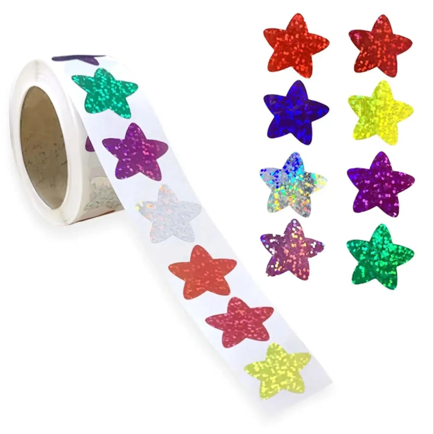 500pcs Holographic Venus Sticker for Children's Reward Laser Stickers Wall Crafts Classroom School Supplies