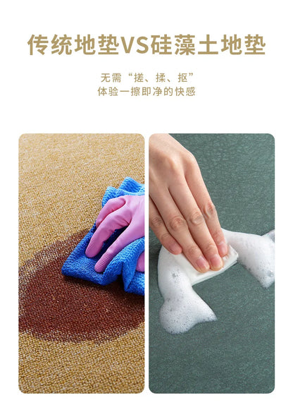 Bathroom Mats Diatomaceous Soft Mats Bathroom Quick Dry Water-absorbing Mats Toilet Non-slip Foot Mats Carpet Door Mats Bath Rug
