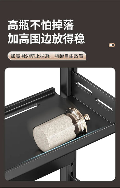 Kitchen seasoning rack, countertop knife holder, multi-functional seasoning, kitchen utensils, multi-layer storage rack