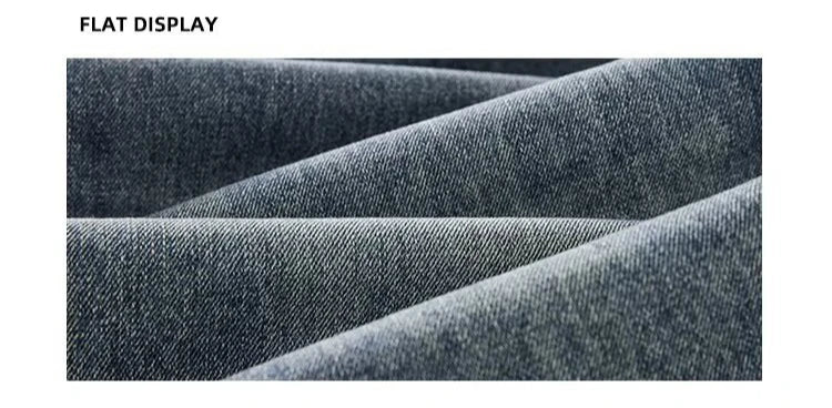 New Men's Ripped Jeans Baggy Straight Fashion Vintage Blue Denim Pants Personality Streetwear Hip Hop High Quality Male Trousers