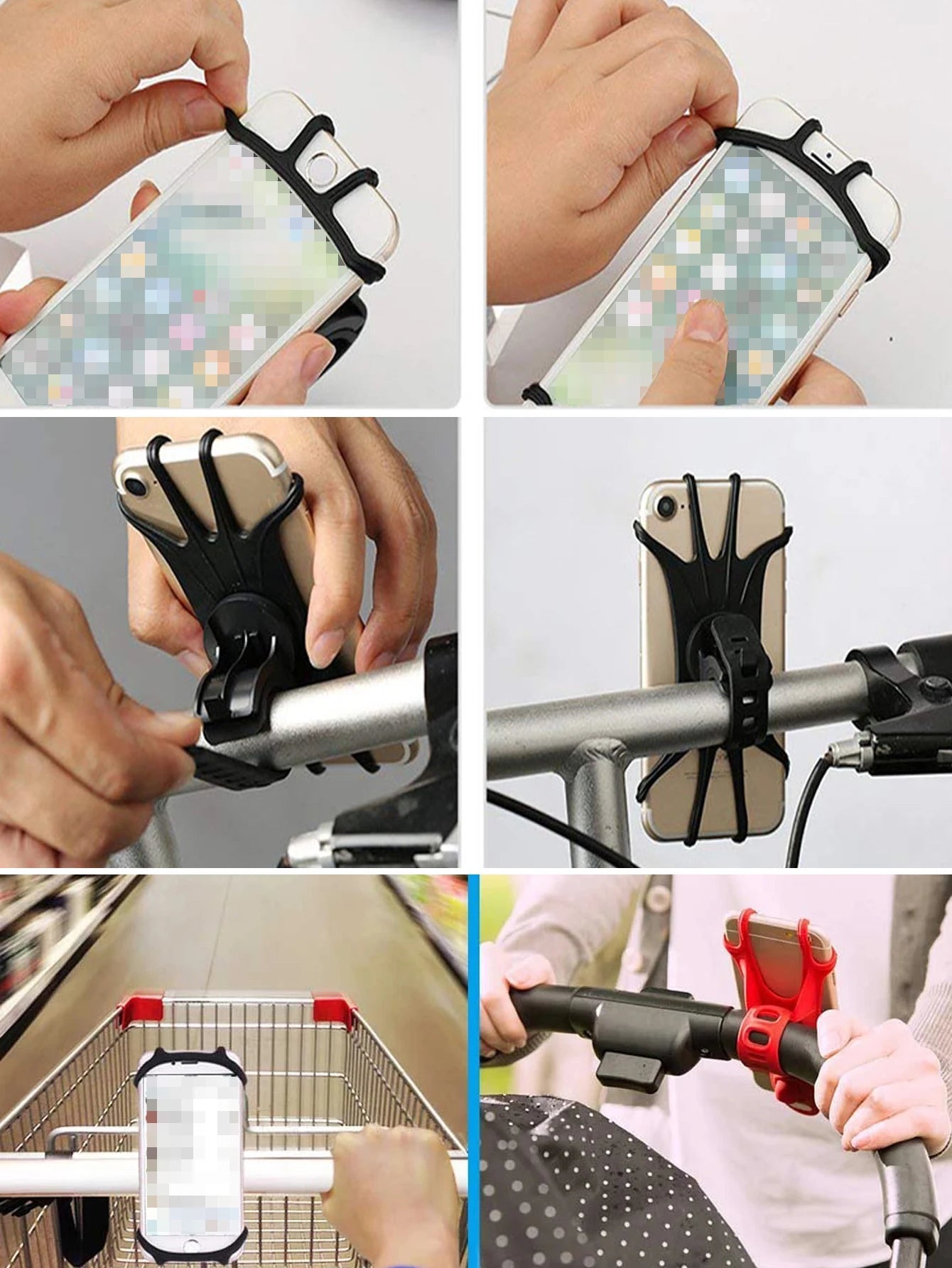 Baby Stroller Accessories Mobile Phone Holder Rack Universal 360 Rotatable Baby Pram Cart Phone Holder for iPhone Gps Device