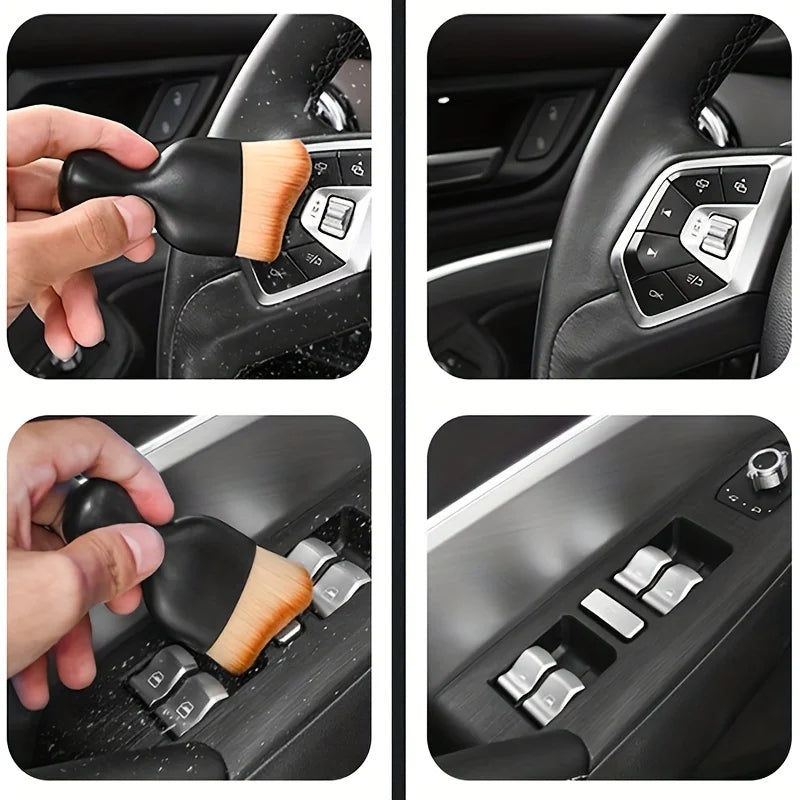 2 Pcs Car Interior Dust Sweeping Soft Brush Car Washing Tool Multifunctional Keyboard Gap Car Dust Brush Cleaning Brush