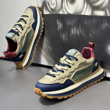 أحذية رياضية رجالية أحذية رياضية بنعل سميك أحذية رياضية كاجوال رياضية وترفيهية أحذية بدون كعب مقاومة للانزلاق