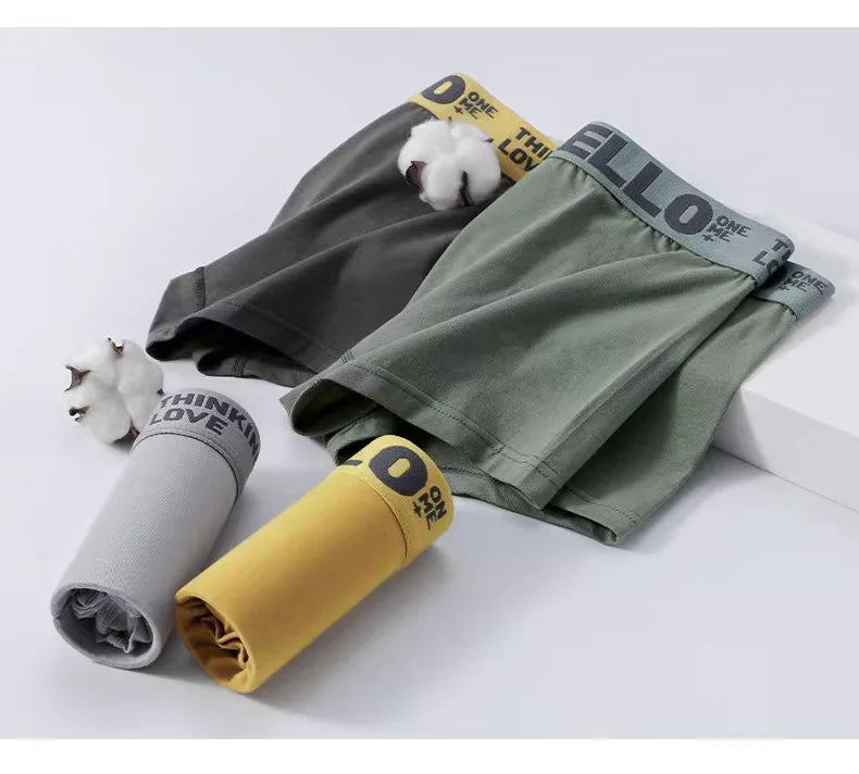 10Pcs/Men's Underwear  Underwear High Stretch Boxer Shorts Breathable Soft Men's Shorts Comfortable Size L-4XL