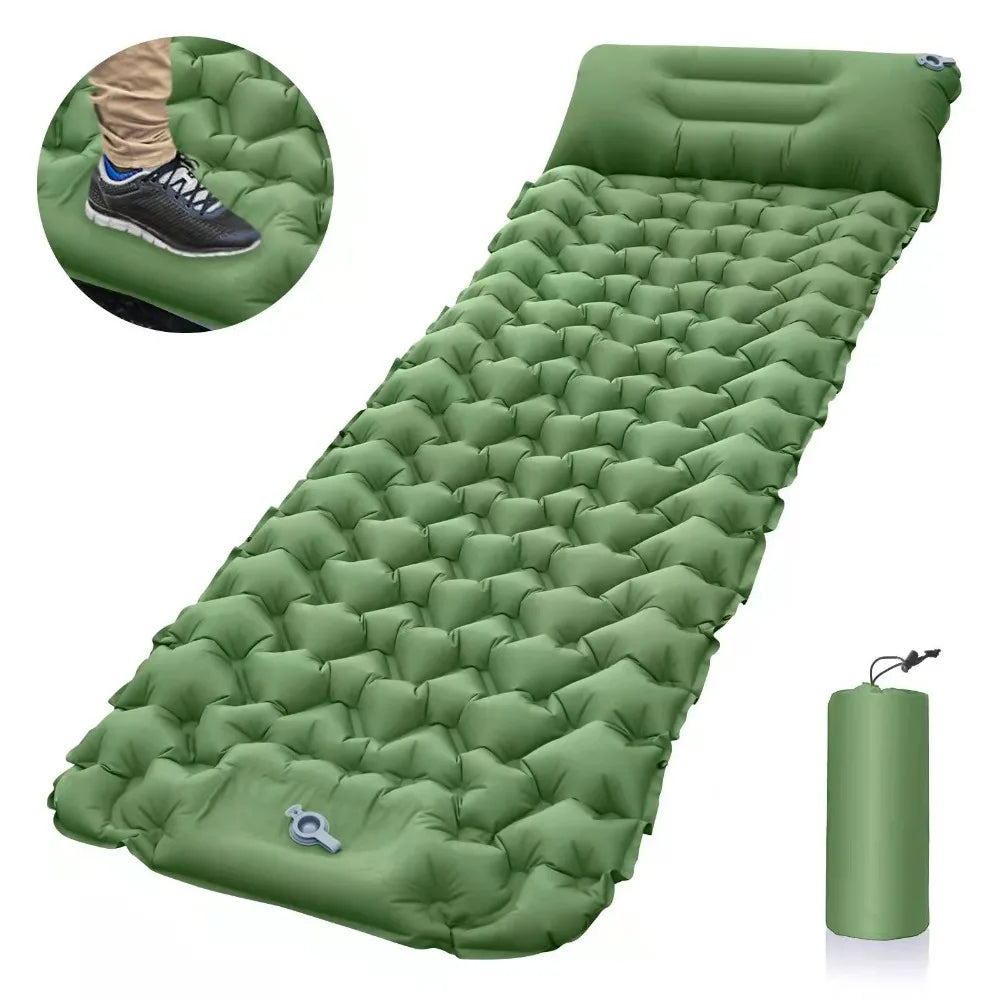 Camping sleeping mats Portable inflatable mattresses Outdoor inflatable mattresses Thickened camping Foot-operated inflatable