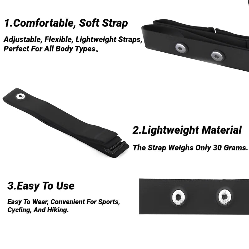 Heart Rate Monitor Replacement Strap Compatible With Polar Coospo Wahoo Tick Garmin Magene Sensor Band Belt Elastic Chest Bands