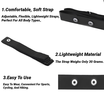 Heart Rate Monitor Replacement Strap Compatible With Polar Coospo Wahoo Tick Garmin Magene Sensor Band Belt Elastic Chest Bands