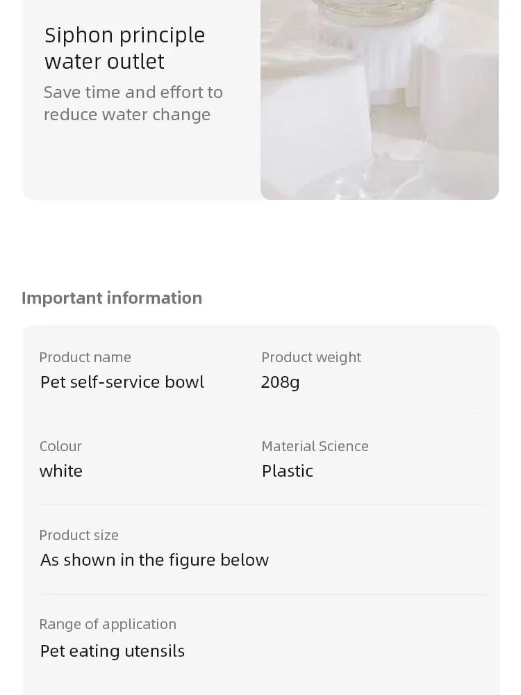 New Pet Bowl 15 Degrees Tilt to Protect Cervical Vertebrae Dog Food Bowl Automatic Drinking Feeder Pet Feeding Supplies