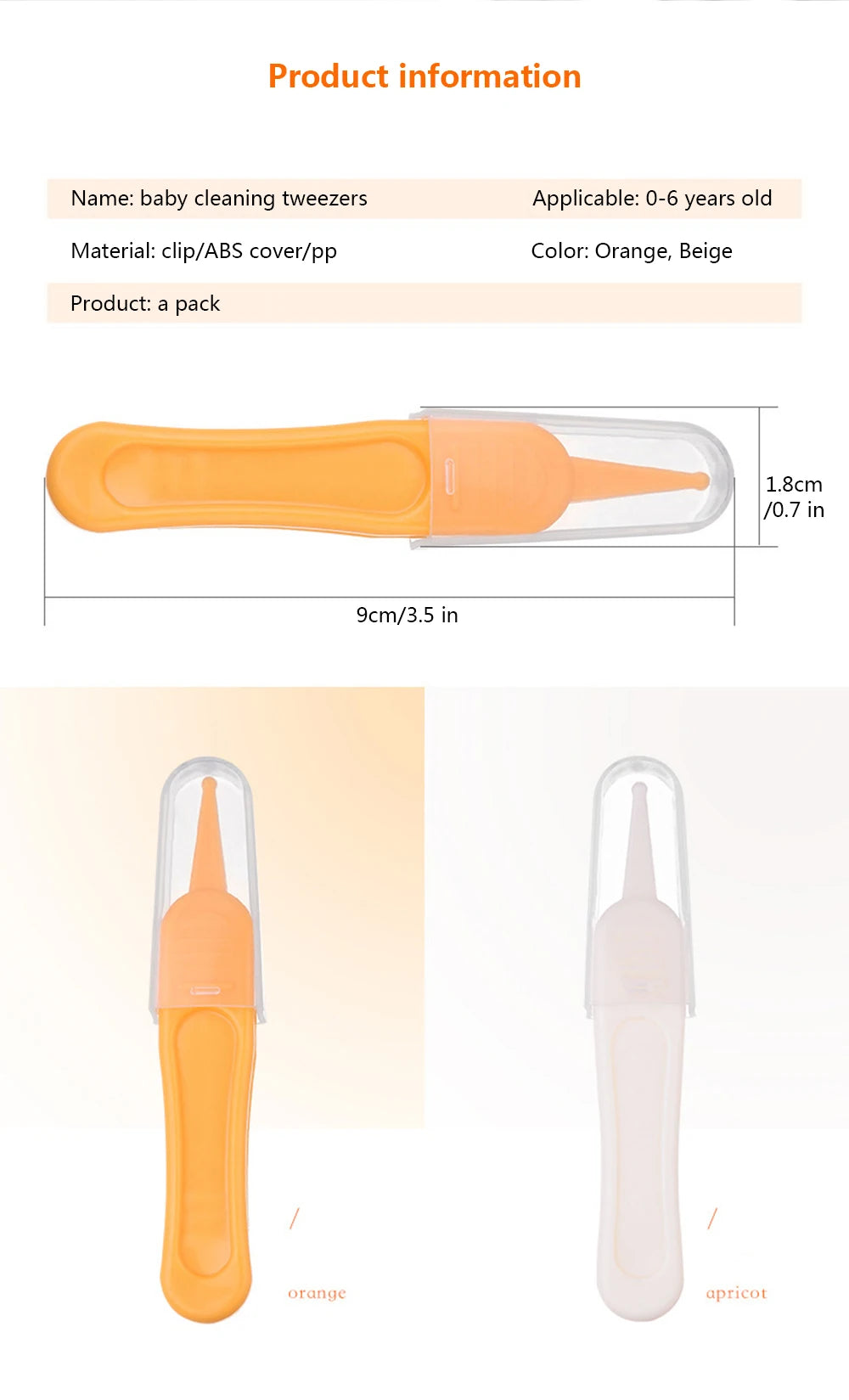 Cavity Care Ear Nose Navel Clean Baby Dig Booger Clip InfantsTools Kids Safety Tweezers Cleaning Forceps Toddler Nasal