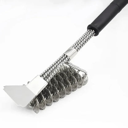 Barbecue Grill BBQ Brush Clean Tool Grill Accessories Stainless Steel Bristles Non-stick Cleaning Brushes Barbecue Accessories