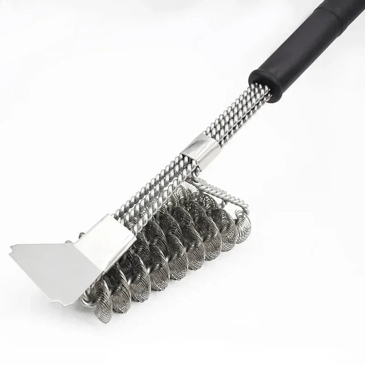 Barbecue Grill BBQ Brush Clean Tool Grill Accessories Stainless Steel Bristles Non-stick Cleaning Brushes Barbecue Accessories