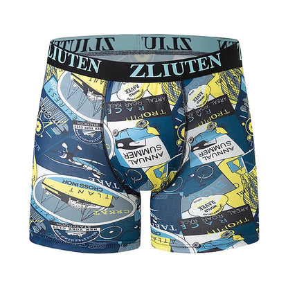 5/10 Pack Multi-size Teenagers To Adults Men's Boyshort Leisure Sports Joker Elastic Waist Long Men's Underwear Can Be Parent-ch