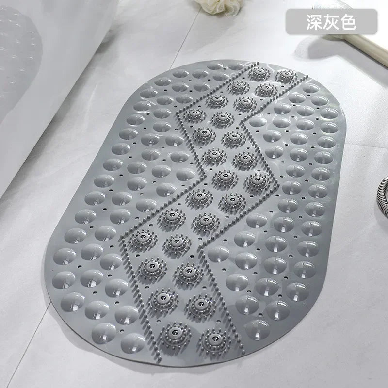 Bathroom Floor Mat, Bedroom Floor Mat, Shower Mat, Non - slip Absorbent Carpet, Oval Plain Water Drop PVC Rug