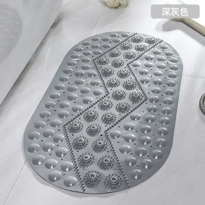 Bathroom Floor Mat, Bedroom Floor Mat, Shower Mat, Non - slip Absorbent Carpet, Oval Plain Water Drop PVC Rug