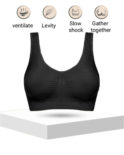 Women's Seamless Bra, Suspender, Tank Short Top, Solid Color, Sports Gym, Running, Fitness, Yoga