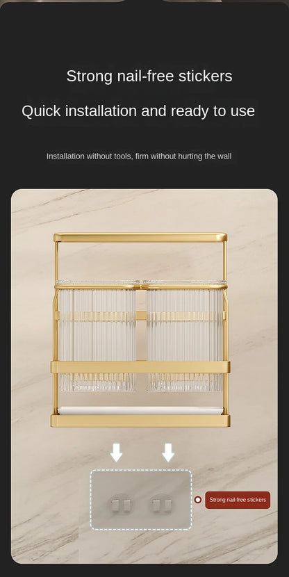 Kitchen knife rack, chopstick holder, wall-mounted multifunctional countertop, cutting board, and tool storage rack