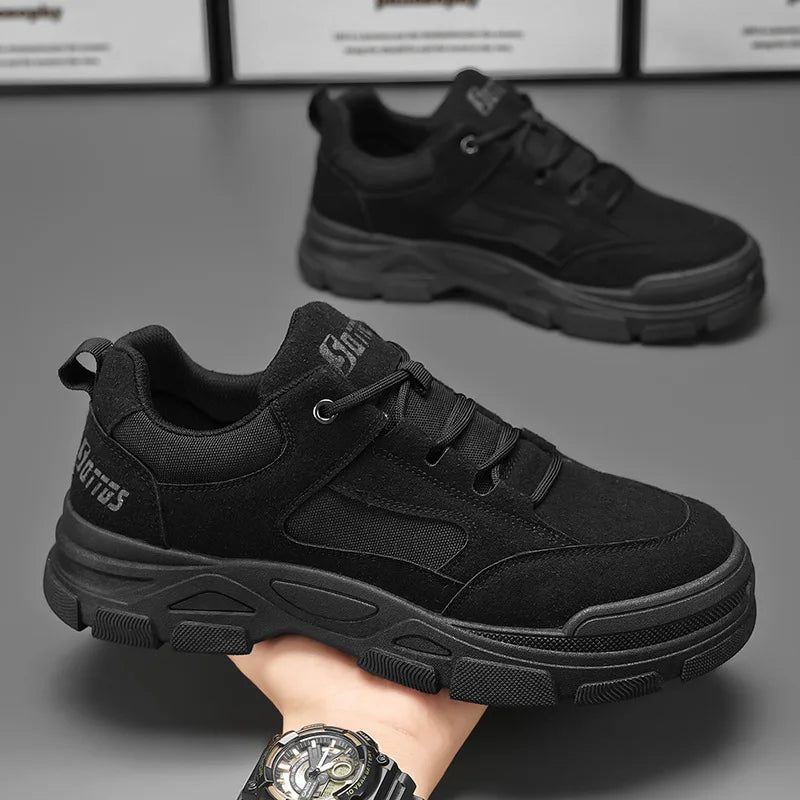 2025 new men's shoes for spring leisure, breathable, anti slip, wear-resistant workwear shoes, men's sports shoes, board shoes