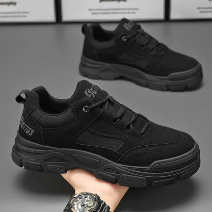 2025 new men's shoes for spring leisure, breathable, anti slip, wear-resistant workwear shoes, men's sports shoes, board shoes