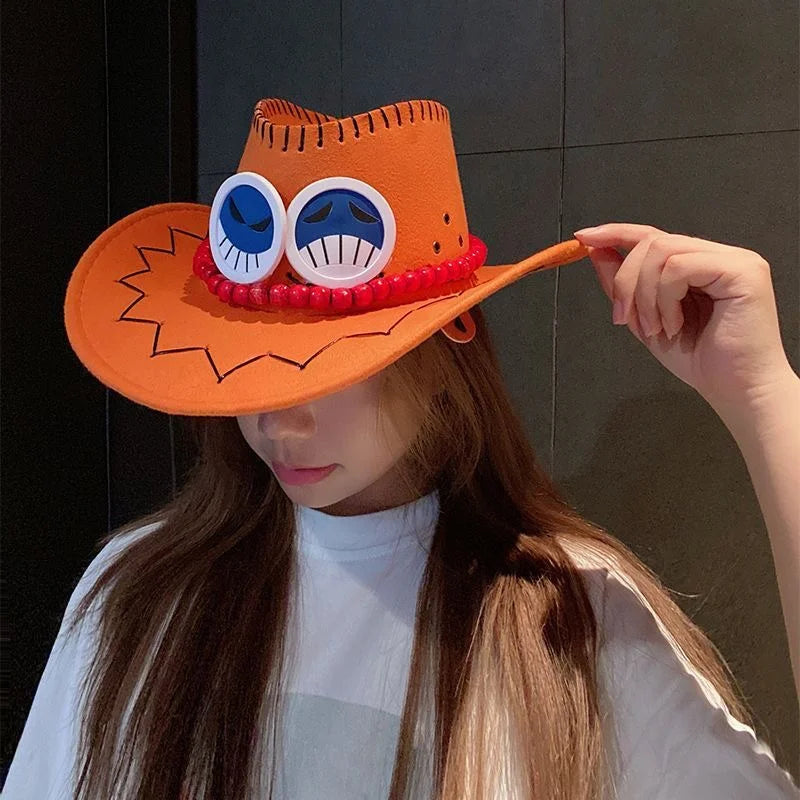 Anime Ace Hat Prop Accessories Cosplay Adult Men Women Unisex Cap Cartoon Costume