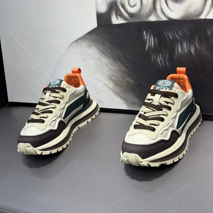 أحذية رياضية رجالية أحذية رياضية بنعل سميك أحذية رياضية كاجوال رياضية وترفيهية أحذية بدون كعب مقاومة للانزلاق