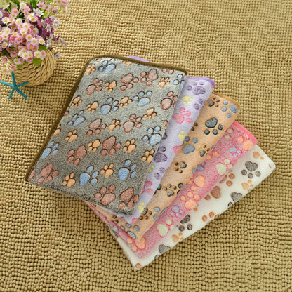 Pet Bed Mat Cute Warm Cover Towel Handcrafted Cat Dog Fleece Soft Blanket for Small Medium Large dogs Puppy Pet Supplies ﻿