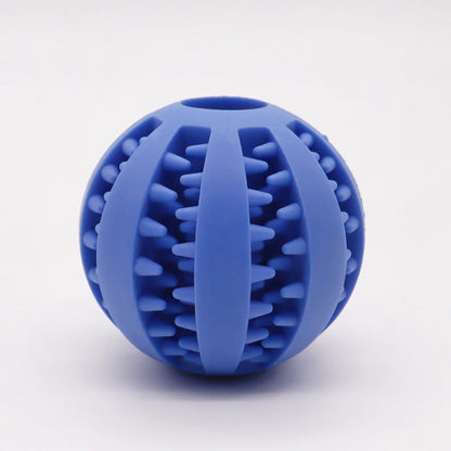 Dog Toy Ball, Nontoxic Bite Resistant Toy Ball for Pet Dogs Puppy Cat, Dog Pet Food Treat Feeder Chew Tooth Cleaning Ball