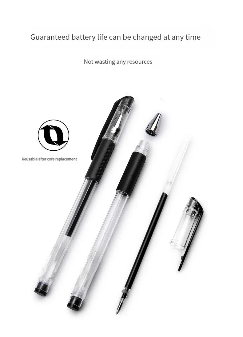 35/25pcs Gel Pen Set School Supplies Black Blue Red Ink Color 0.5mm Ballpoint Pen Kawaii PenWriting Tool School OfficeStationery