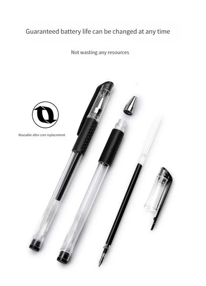 35/25pcs Gel Pen Set School Supplies Black Blue Red Ink Color 0.5mm Ballpoint Pen Kawaii PenWriting Tool School OfficeStationery