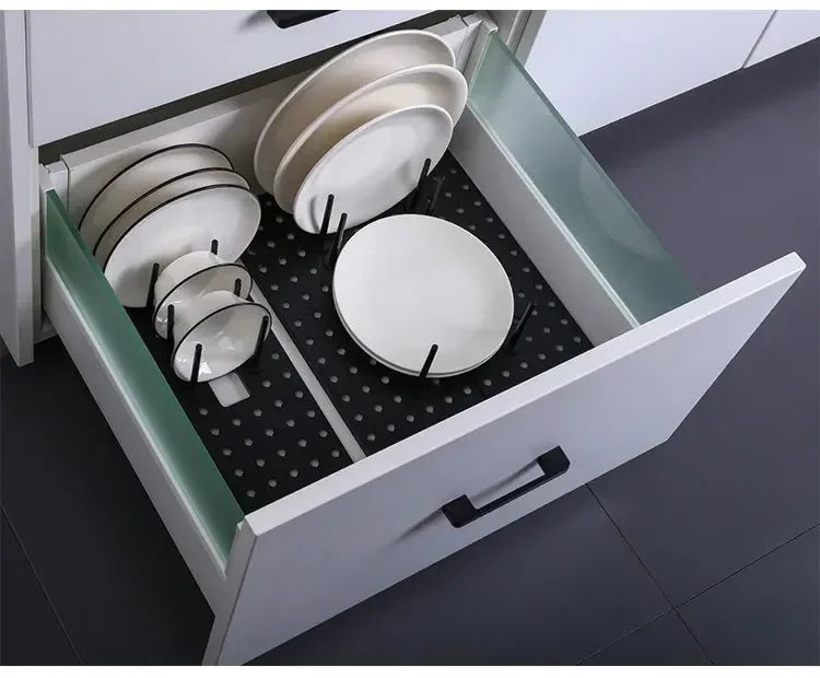 Kitchen Organizer Sink Dish Drying Rack Sink Drain Shelf Bowl Plates Shelf Storage Drawer Desktop Adjustable Holder Accessories