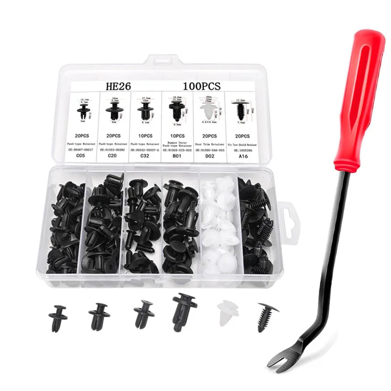 Auto Fastener Clip Mixed Car Body Push Retainer Pin Rivet Bumper Door Trim Panel Fastener Kit Car Clips Box or Bag Packaging