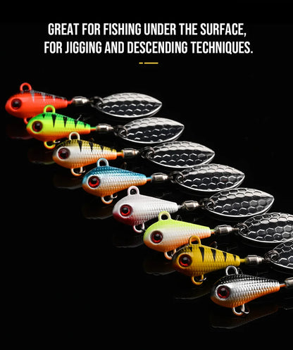 BLUX SPINTAIL Fishing Lure 4.5g 7g 11g Mag Tail Spinner Shad Metal Vib Casting Shore Jig Bait Copper Blade Spoon Freshwater Bass