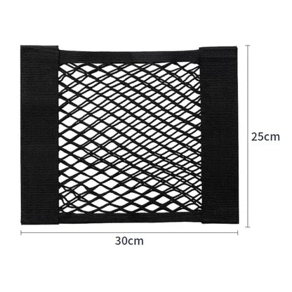 Car Storage Net Stretchable Mesh Pocket Net Magic Elastic Sticker Universal Rear Mesh Trunk Seat Bag Pocket Cage Auto Organizer