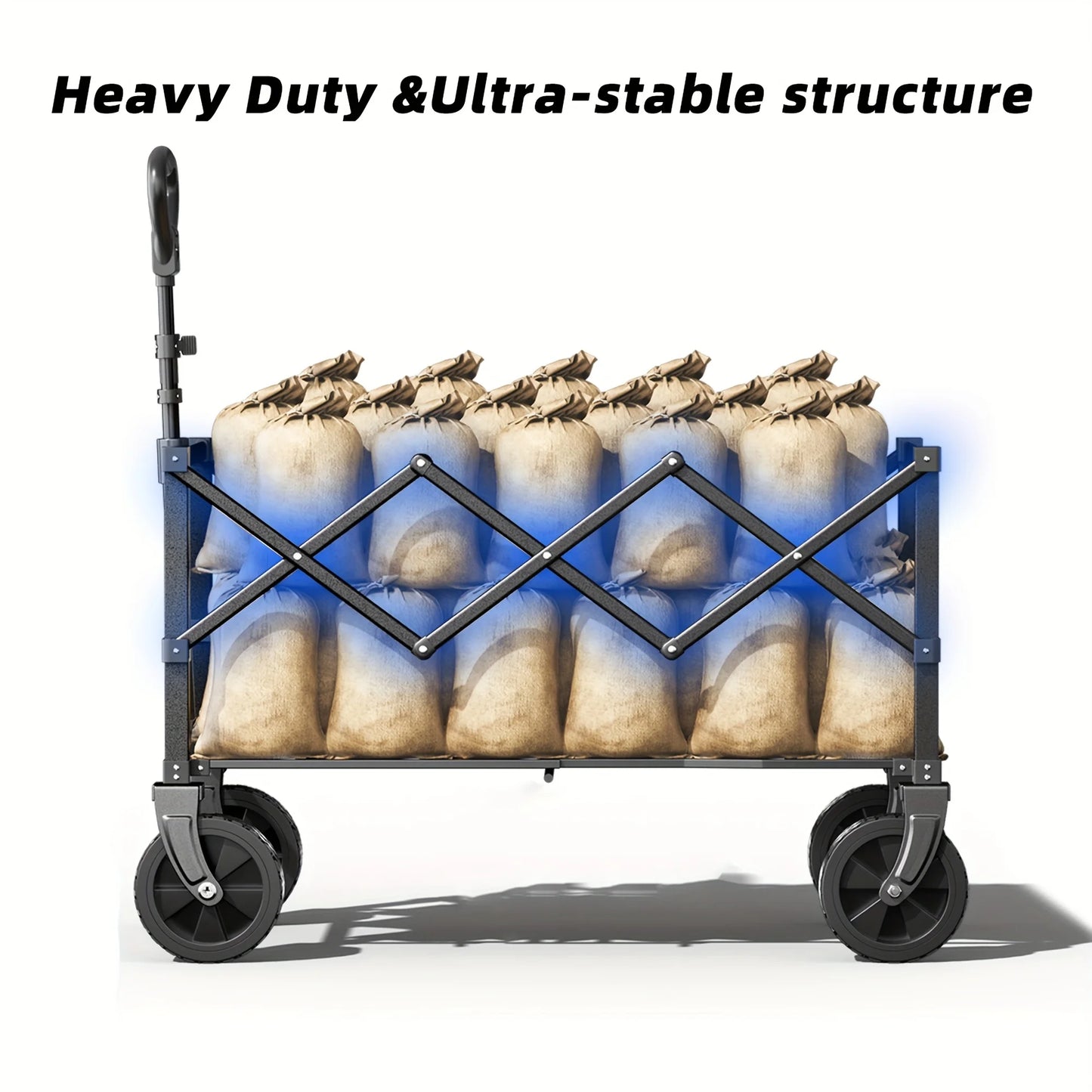 Large-capacity camping vehicle,  multi-functional portable vehicle for camping, gardening and beach shopping.