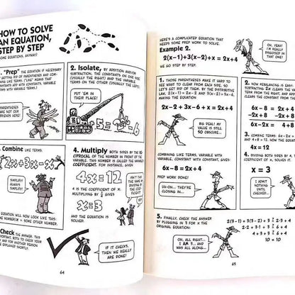 8 Books The Cartoon Guide to Statistics/Chemistry Funny Science Comics English Story Book Help Child Be Reader Early Education