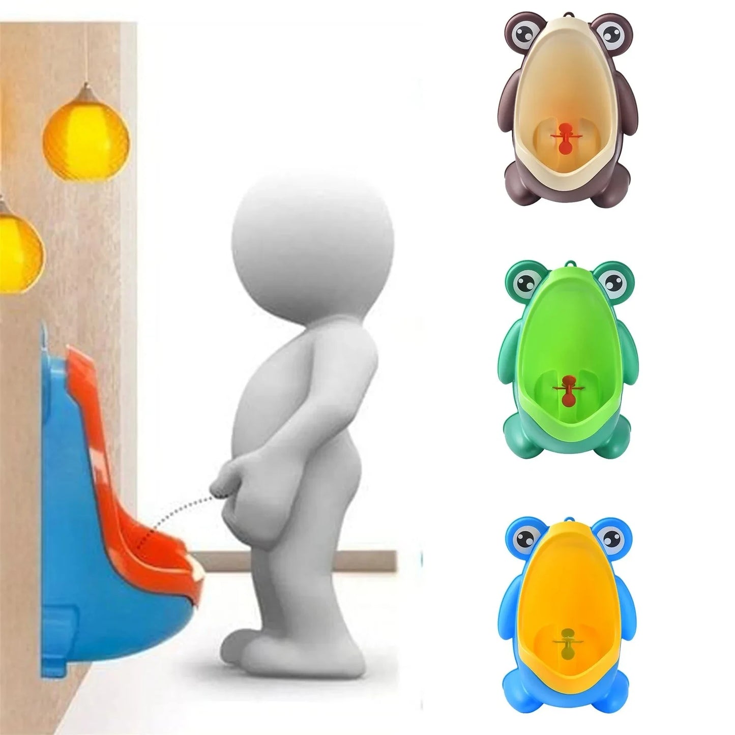 Little Frog Baby Urinal Boys wall-mounted urinal Frog shape Boys standing urinal Toilet training urinal