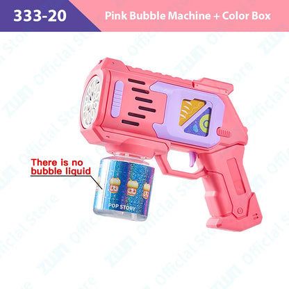 Children Bubble Gun Toy Astronaut Fully Automatic Bubble Machine Bubbles Gun Outdoor Game Fantasy Toy for Boys Girls Gifts