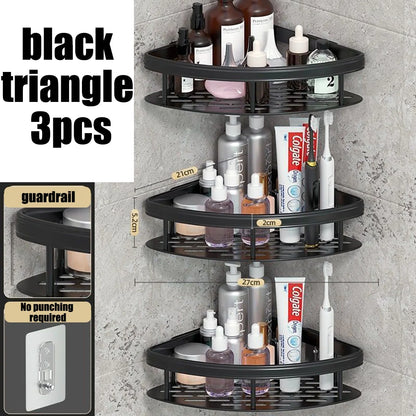 Bathroom Shelf Bathroom Towel Rack Shelves Wall Shower  Shampoo Rack No Drill Shelf Bathroom Tripod Storage Rack